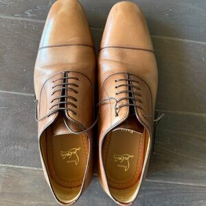 Christian Louboutin Men's Cognac Leather Cap-Toe Oxford Shoes